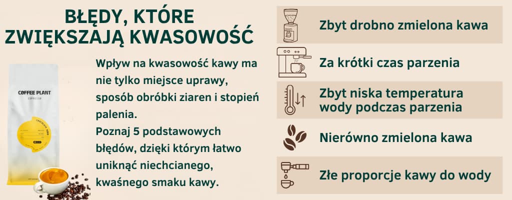 5 błędów zwiększających kwaśny smak kawy